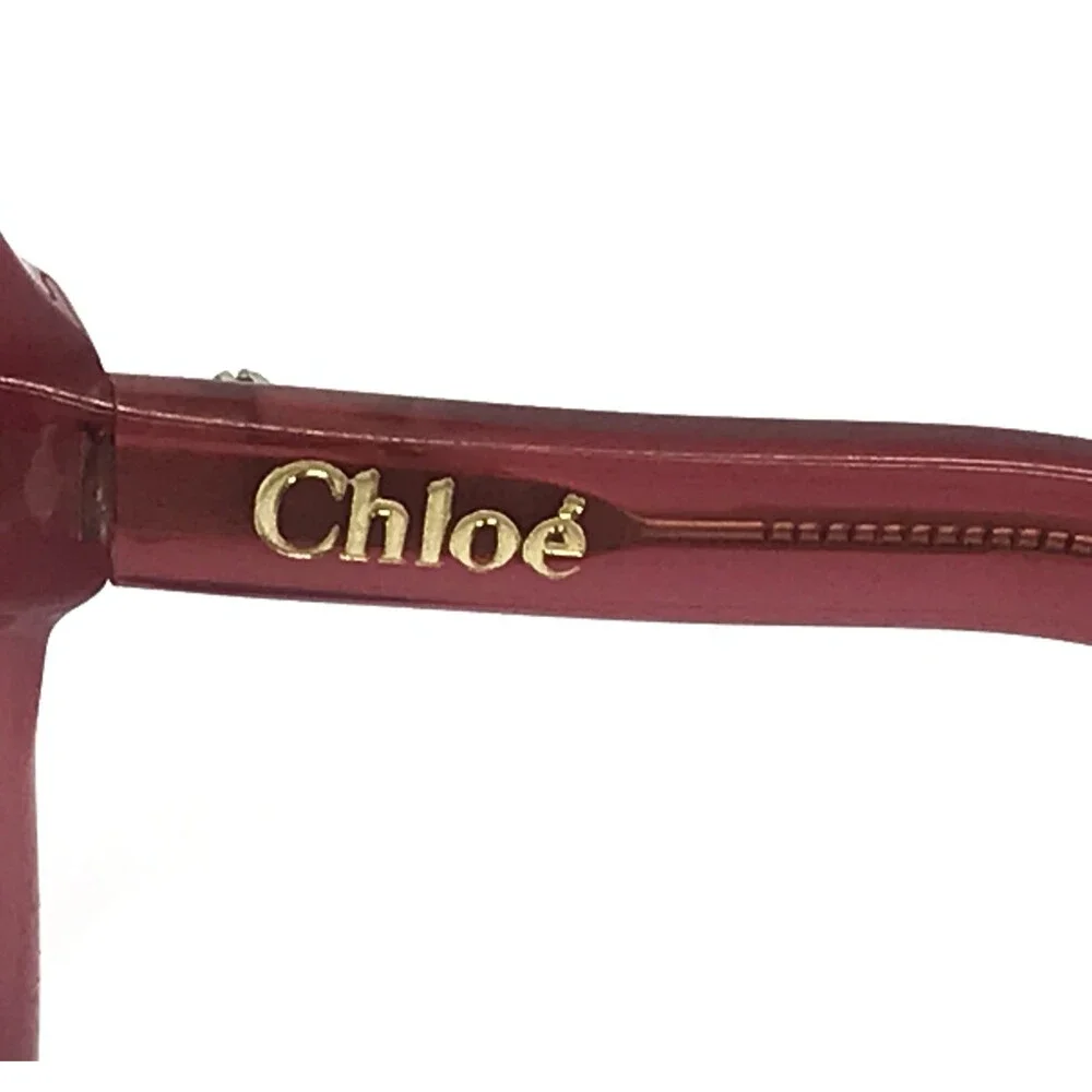 Chloe Eyeglasses Frames CH0089O 004 Opal Burgundy Cat Eye Full Rim 54-16-145